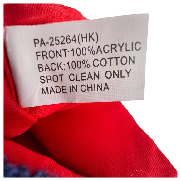 Needlepoint Christmas Stocking Teddy Bears With Presents 20 Inch Red Velvet Back - Picture 6 of 6